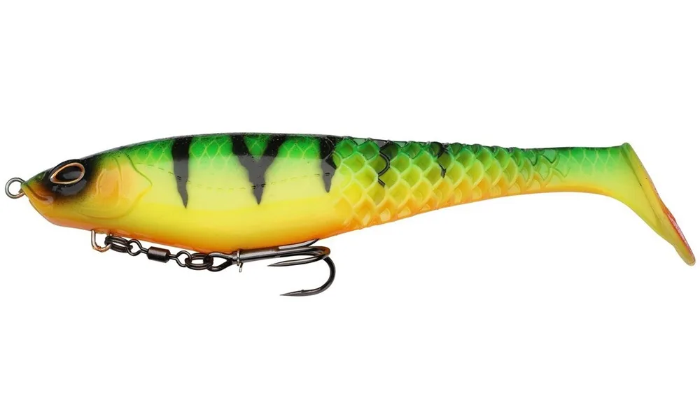 Berkley gumová nástraha powerbait cullshad shallow sinking firetiger - 12,5 cm 28 g