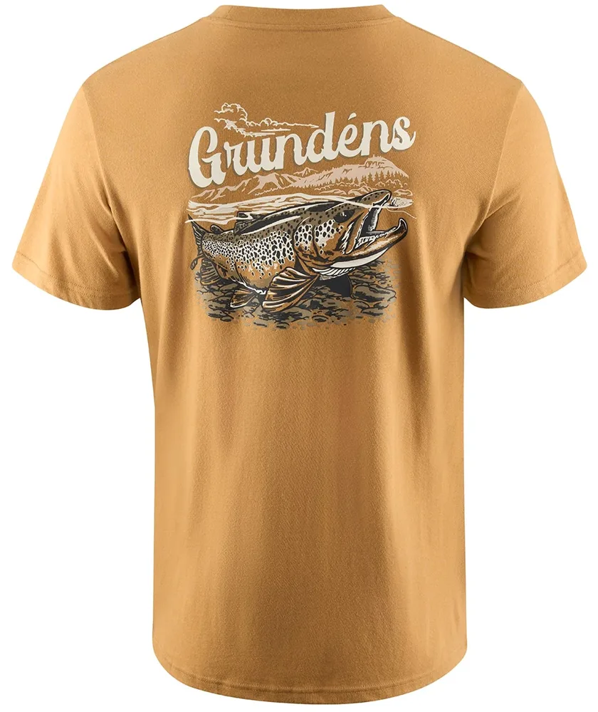 Grundéns tričko leroy brown ss t-shirt whiskey - l