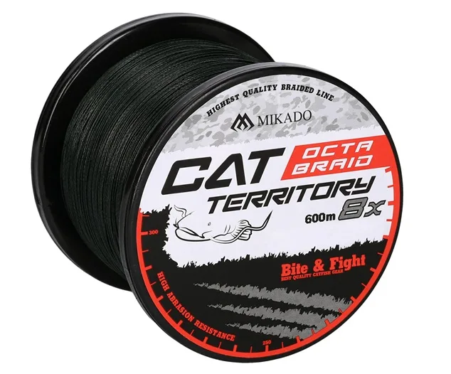 Mikado splétaná šňůra cat territory octa braid zelená 600 m - 0,50 mm 53,3 kg