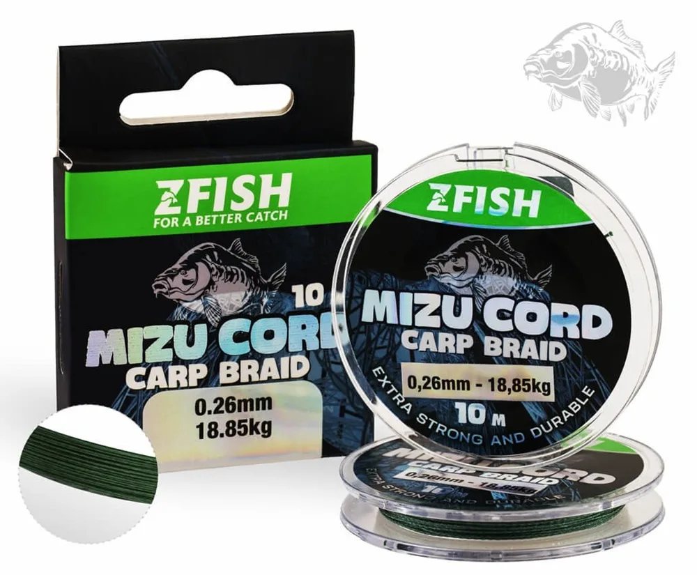 Zfish šňůrka mizucord carp braid line 10 m - 0,28 mm 20,67 kg