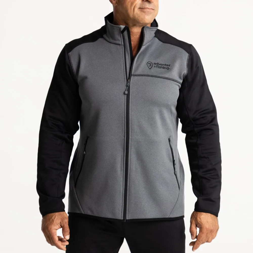 Adventer & fishing Hřejivá Rybářská Mikina Prostretch Steel & Black - XXL