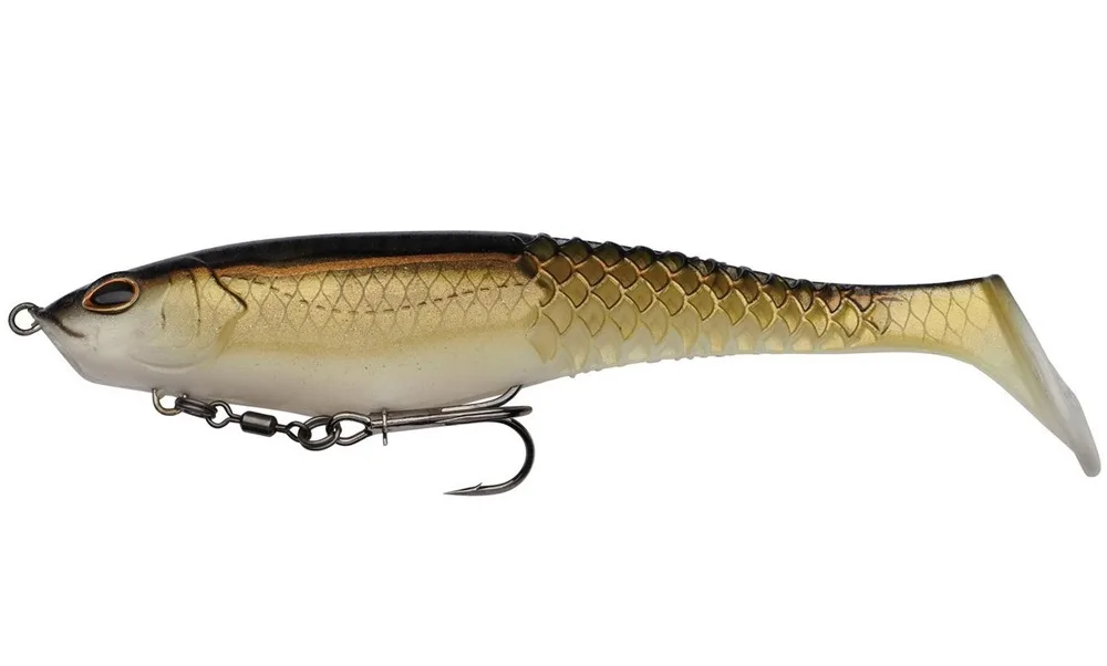 Berkley gumová nástraha powerbait cullshad shallow sinking gold shad - 15 cm 34 g