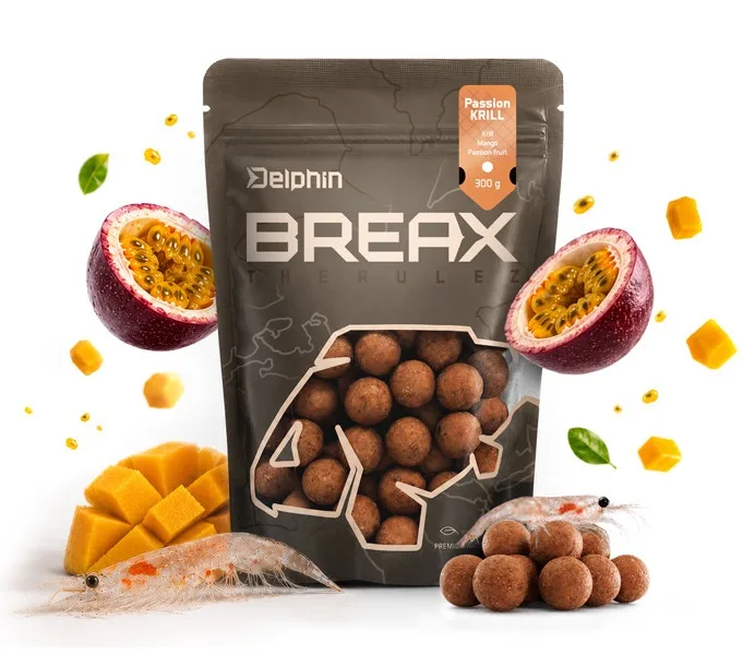 Delphin boilies breax passionkrill krill mango 300 g - 20 mm