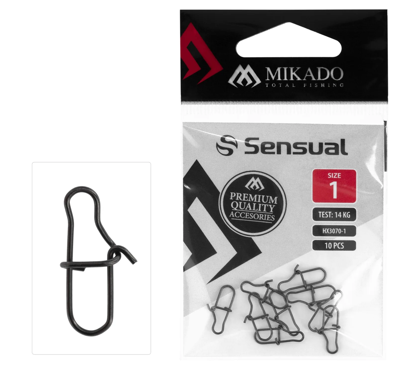 Mikado Karabinky Snap Spinning 10ks Nosnost: 22kg, Velikost: #3