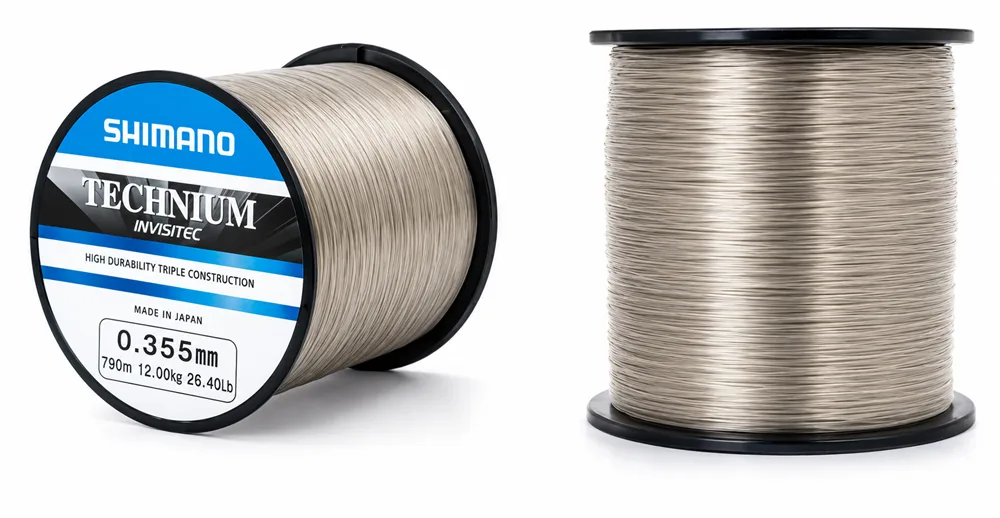 Shimano vlasec technium invistec a mono grey - průměr 0,285 mm nosnost 7,7 kg návin 1330 m