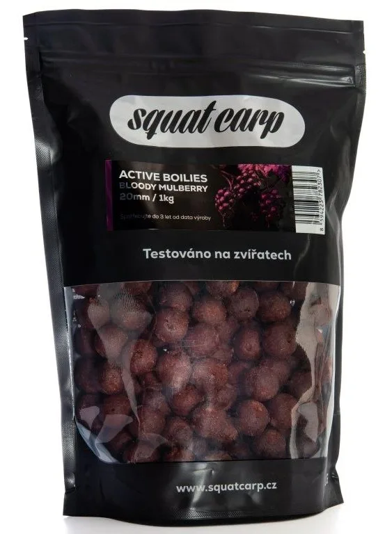 Squat carp active boilies bloody mulberry - 1 kg 24 mm