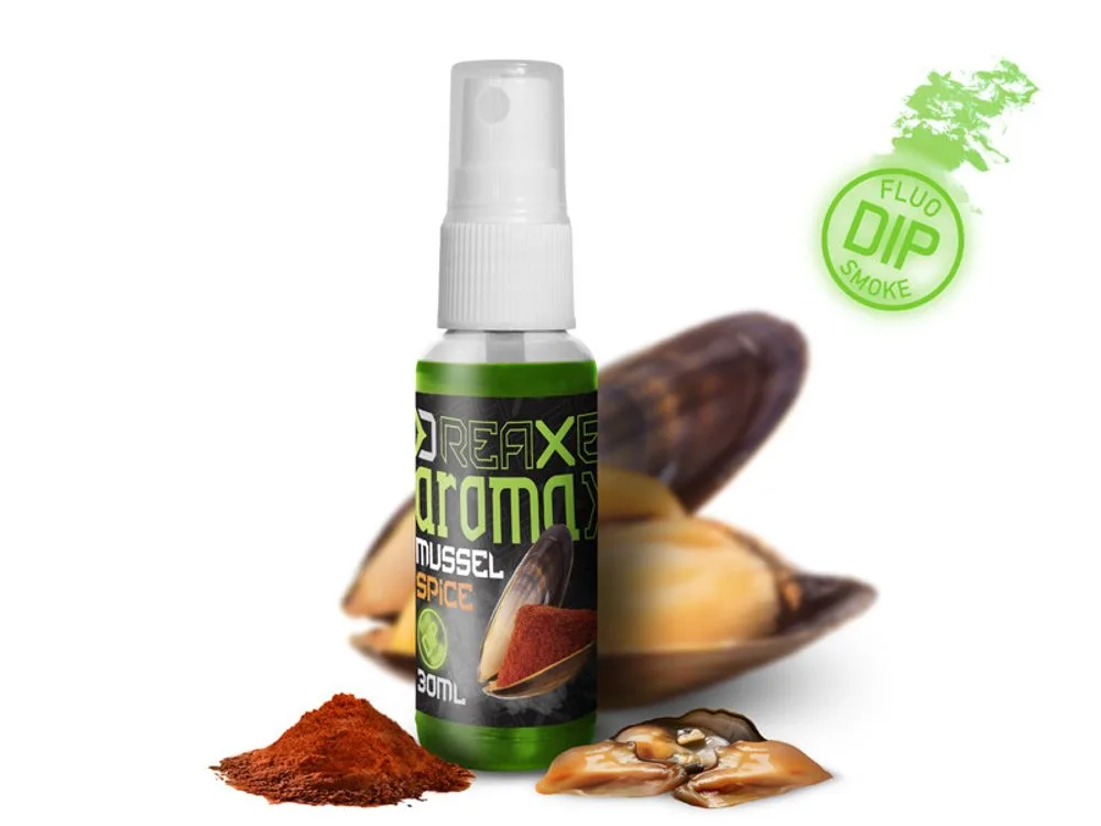 Delphin Dipovací sprej AromaX 30ml - Mušle - Koření/fluo zelená