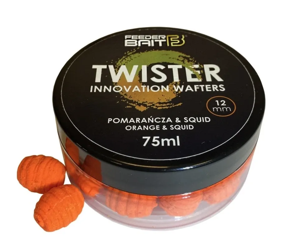 FeederBait Neutrálně Vyvážená Nástraha Twister Wafters 12x15mm Hmotnost: 75ml, Průměr: 12x15mm, Příchuť: Oliheň / Pomeranč