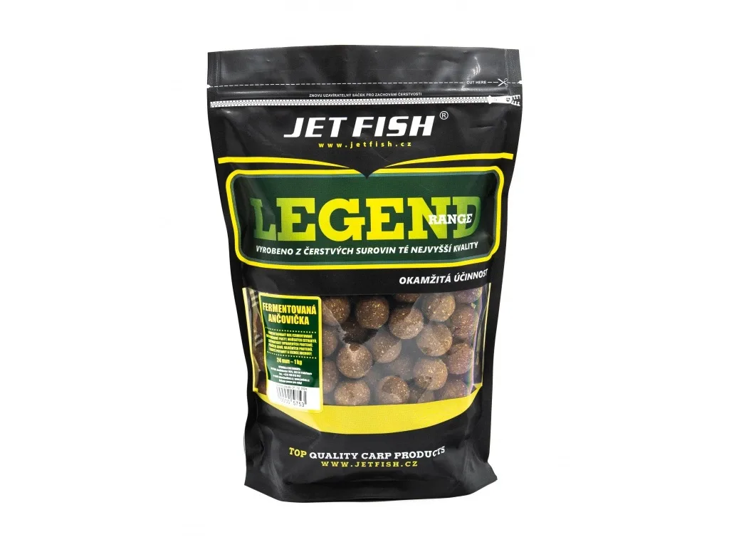 Jet Fish Boilie Legend Range Fermentovaná Ančovička Hmotnost: 1kg, Průměr: 30mm