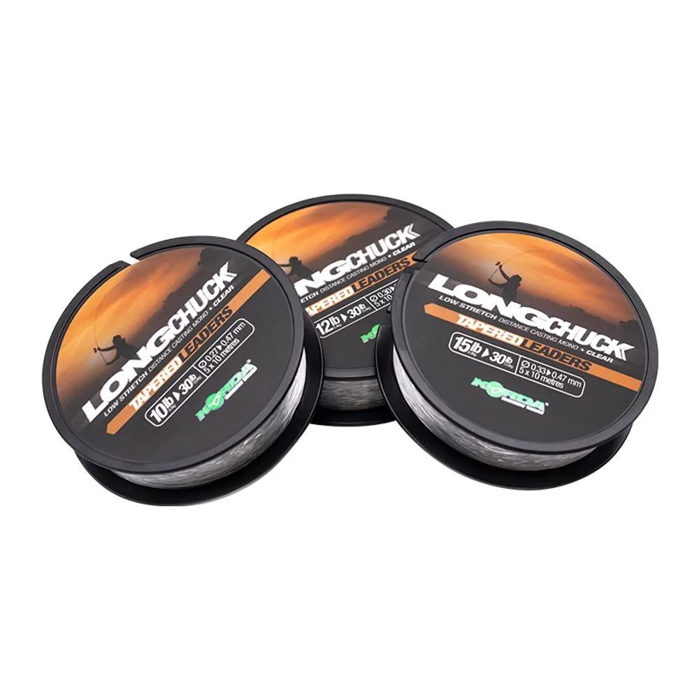 Korda Ujímaný Šokový Vlasec LongChuck Tapered Leaders 5x10m - 12-30lb/0.30-0.47mm