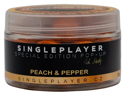 Singleplayer plovoucí boilie special edition pop-up peach & pepper 50 g - 16 mm