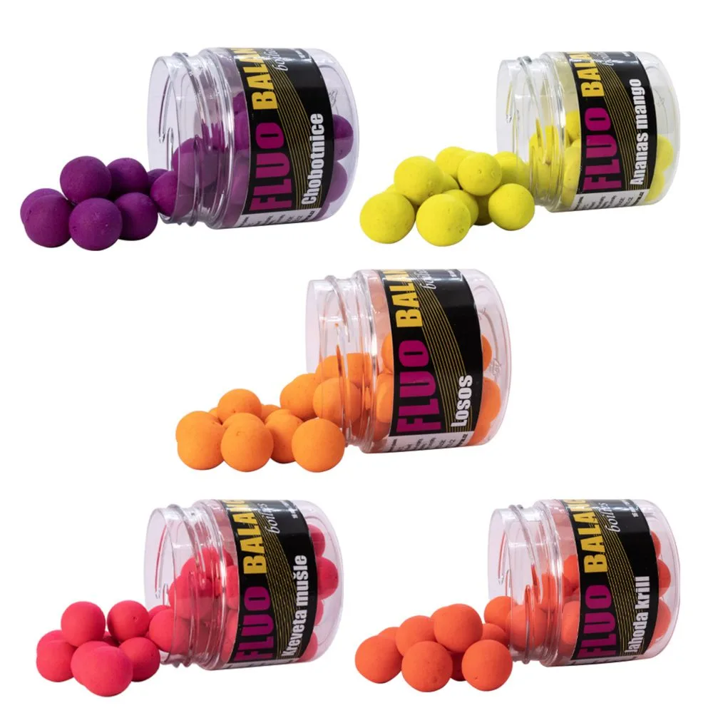 Carp Inferno Balanced Boilie Fluo 150ml 16mm - Losos