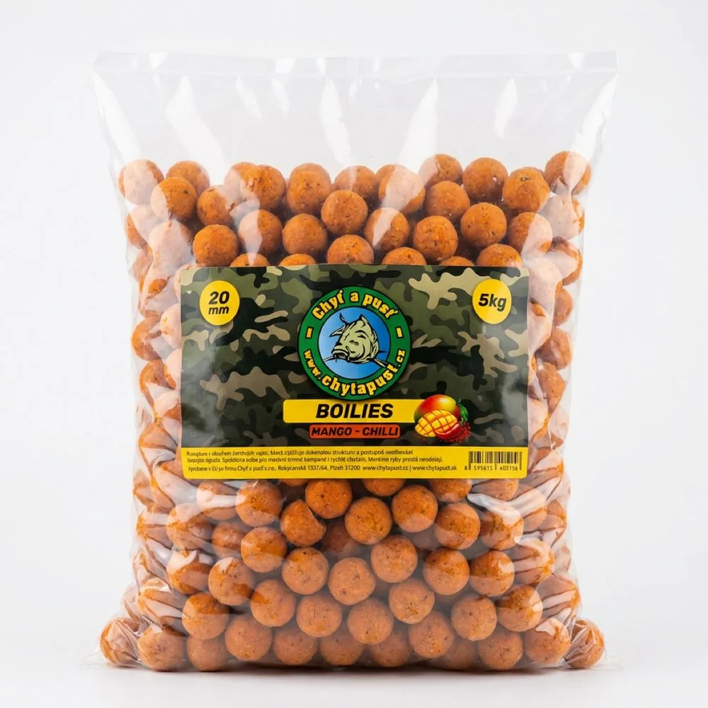 Chyť a pusť Boilies 5kg - Mango / Chilli 20mm