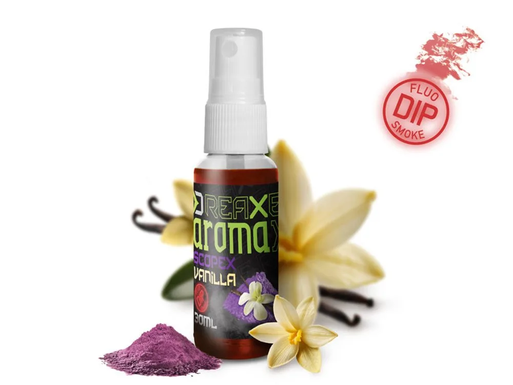 Delphin Dipovací sprej AromaX 30ml - Scopex - Vanilka/červená