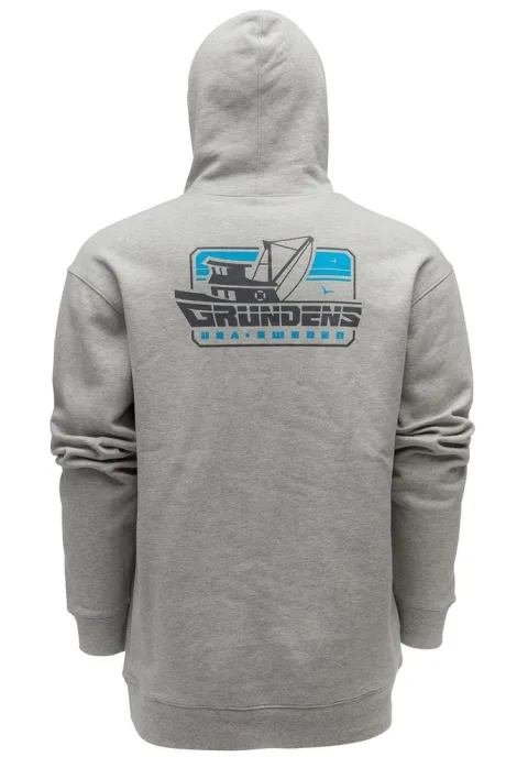 Grundéns Rybářská Mikina Displacement DWR Hoodie Commercial Boat Athletic Heather - XL