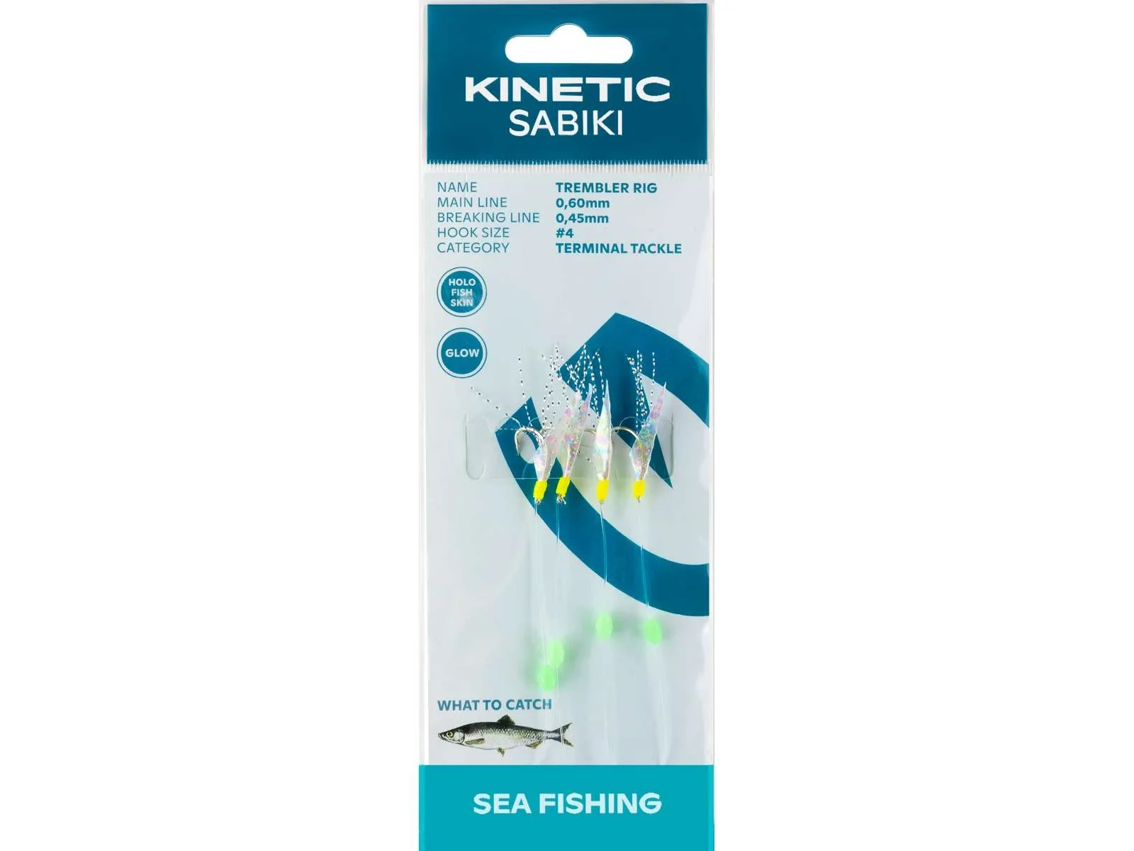 Kinetic Návazec Sabiki Trembler 4ks Barva: Fishskin/Pearl Flash, Velikost háčku: #4