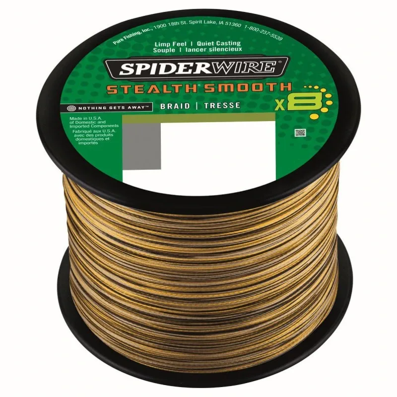 Spiderwire Pletená Šňůra Stealth Smooth 8 Camo 1m Nosnost: 18,0kg, Průměr: 0,19mm
