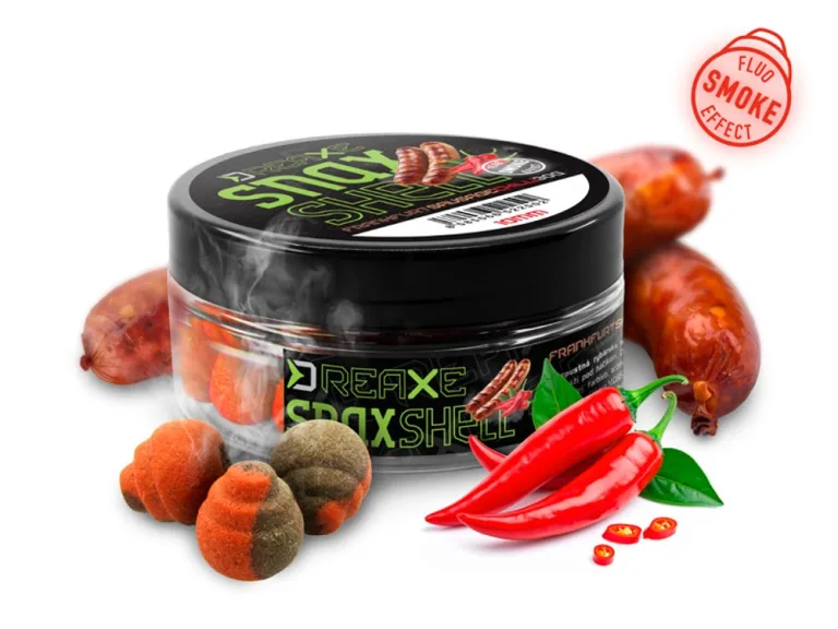 Delphin Nástraha D Snax Shell Frankfurtská klobása-Chilli 30g - 10mm