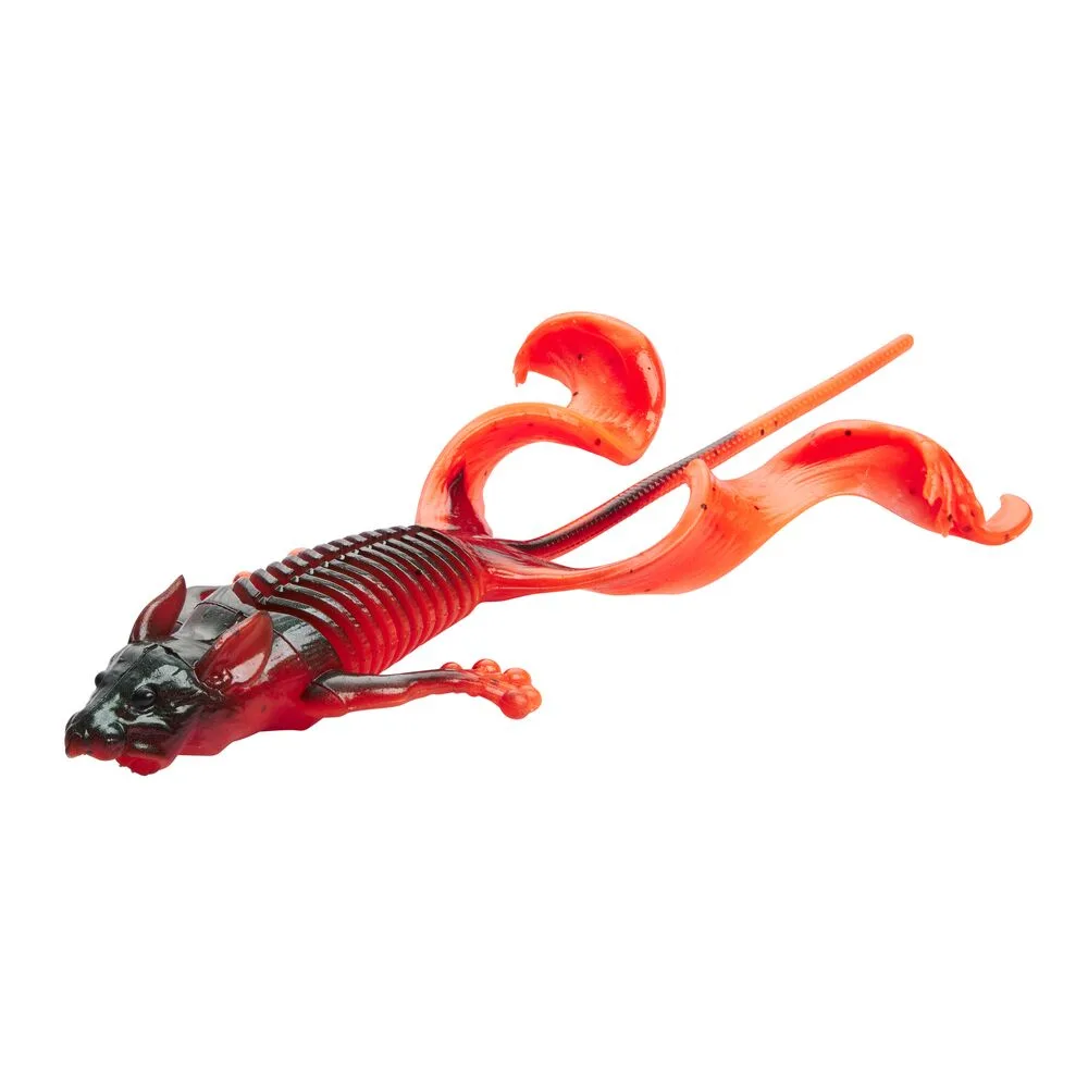 Savage gear gumová nástraha mutant rat soft loose body slow sink black red - 30 cm 85 g