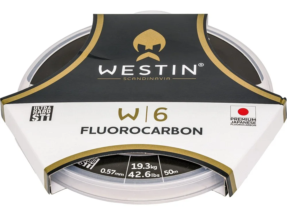 Westin fluorocarbon w6 st1 ultra hard 50 m - 0,47 mm 15 kg