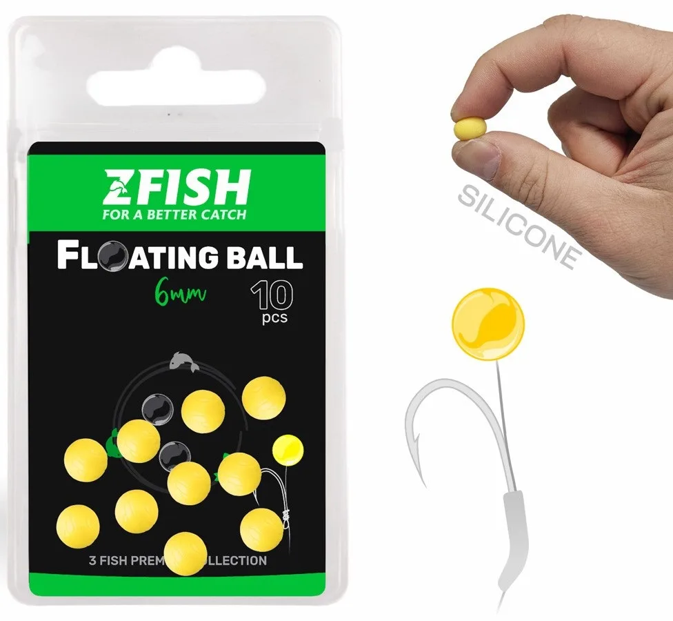 Zfish plovoucí silikonová kulička 10 ks - průměr 8 mm