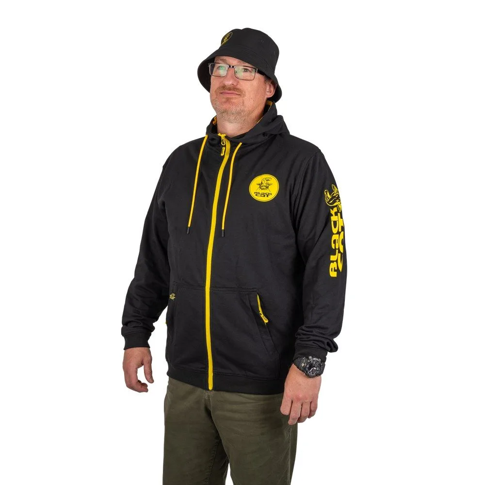 Black Cat Rybářská Mikina Black Zipped Hoody - S
