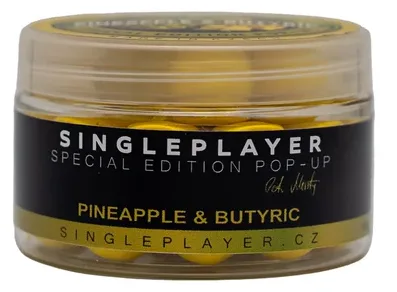 Singleplayer plovoucí boilie special edition pop-up pineapple & butyric 50 g - 12 mm