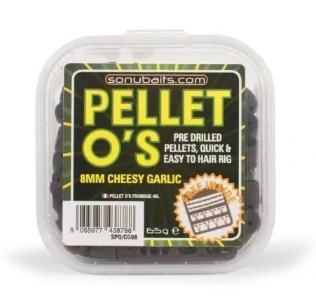 Sonubaits Pelety Pellet O's Cheesy Garlic Hmotnost: 65g, Průměr: 8mm