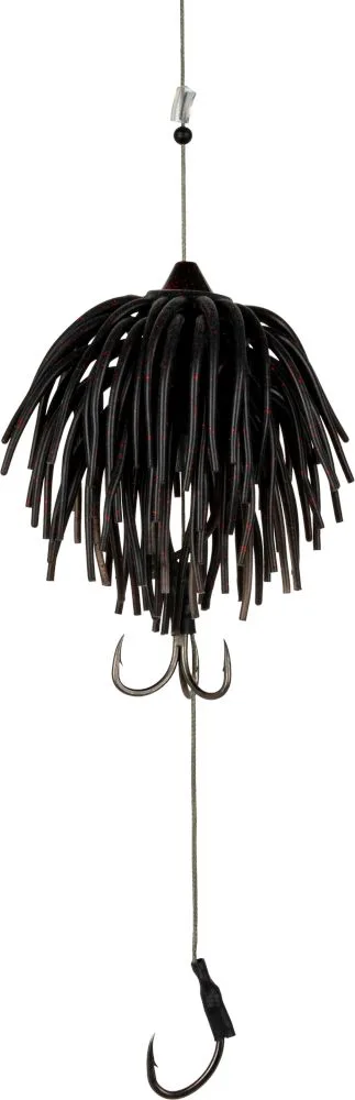 Black cat chobotnička real worm teaser black red flash - 120 g