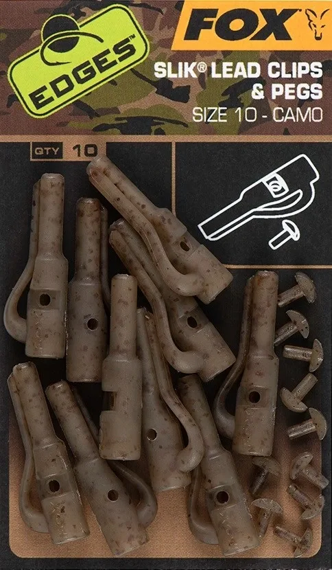 Fox Závěsky Edges Camo Silk Lead Clips & Pegs 10 ks Velikost 10