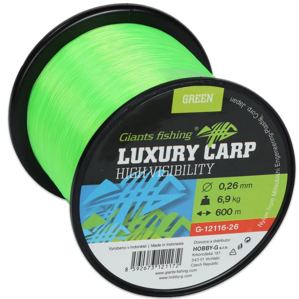 Giants Fishing Vlasec Luxury Carp High-Visibility Green - 0,35mm / 10,5kg / 600m