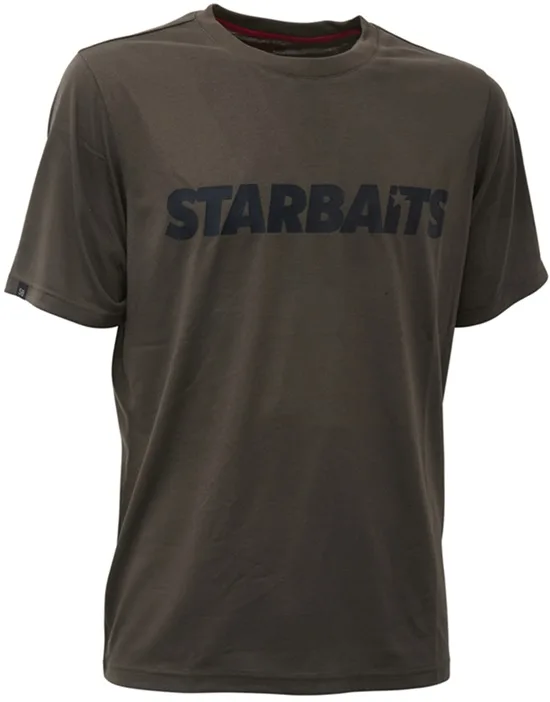 Starbaits tričko green & black - s