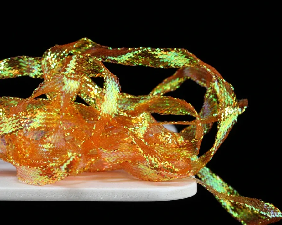 Sybai Hřbítková Stuha Pearl Braidback Black Orange 4,5mm 1m