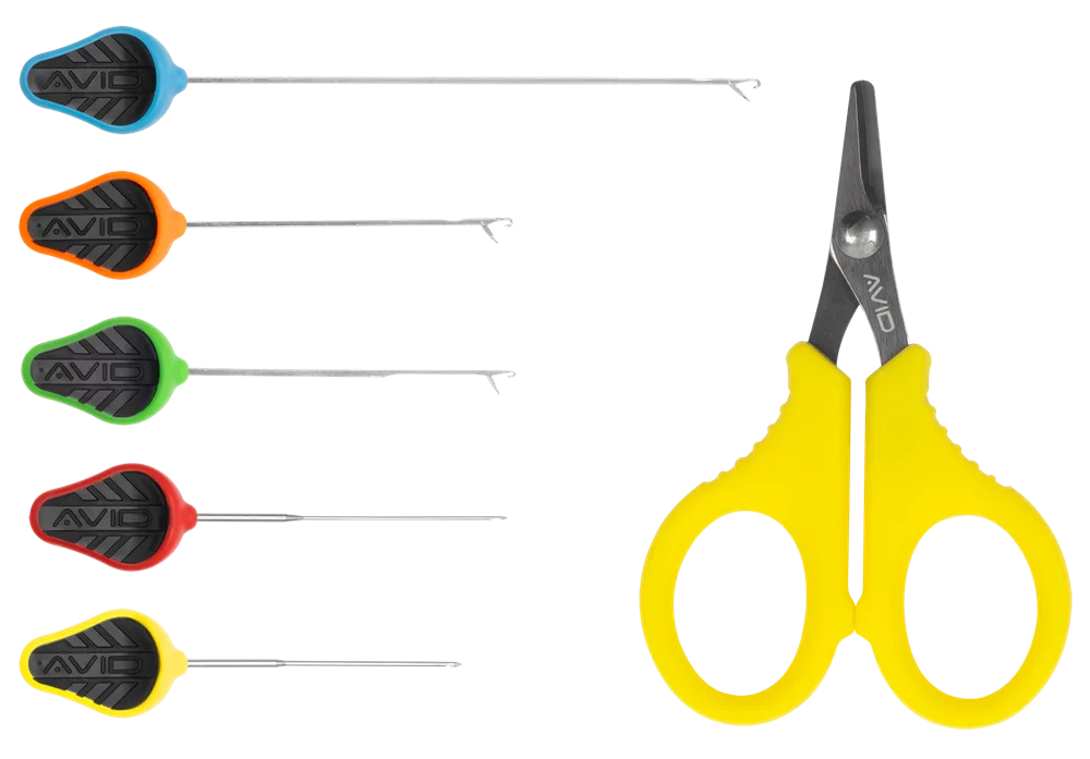 Avid carp set jehel a nůžky re-rig tool set