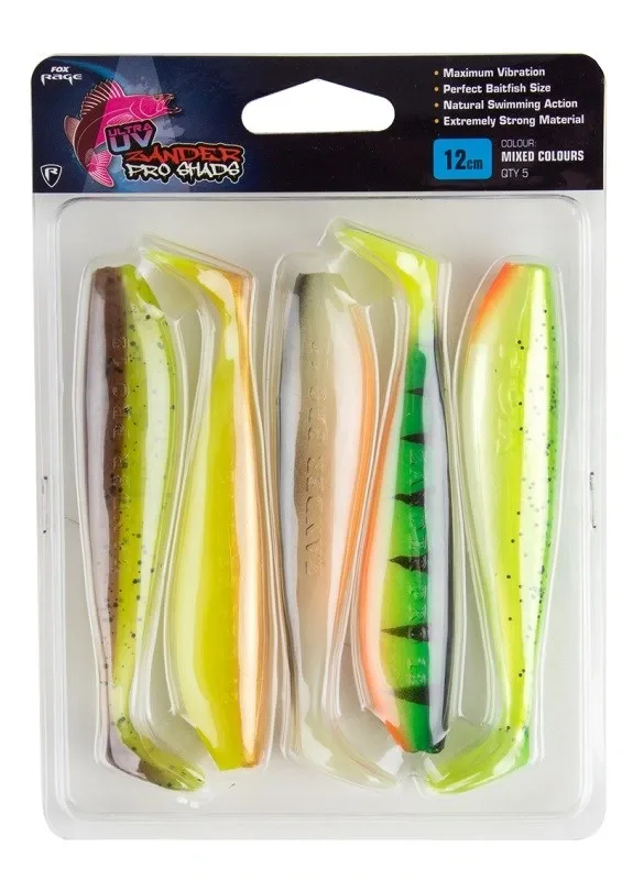 Fox Rage Gumová Nástraha Zander Pro Shad Mixed Colour Pack Délka: 7,5cm, Počet kusů: 5ks