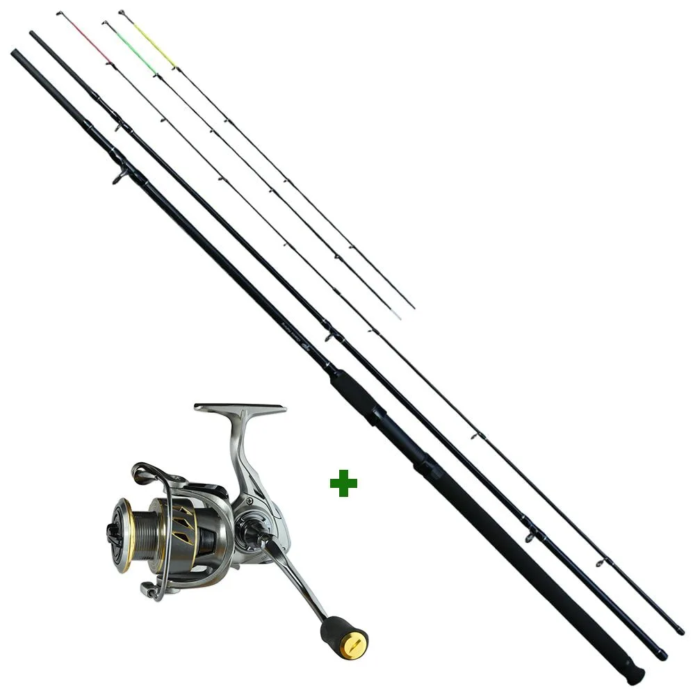 Giants Fishing Prut Black Method Feeder 12ft 40-90g + naviják GXF 3000FD Akční set