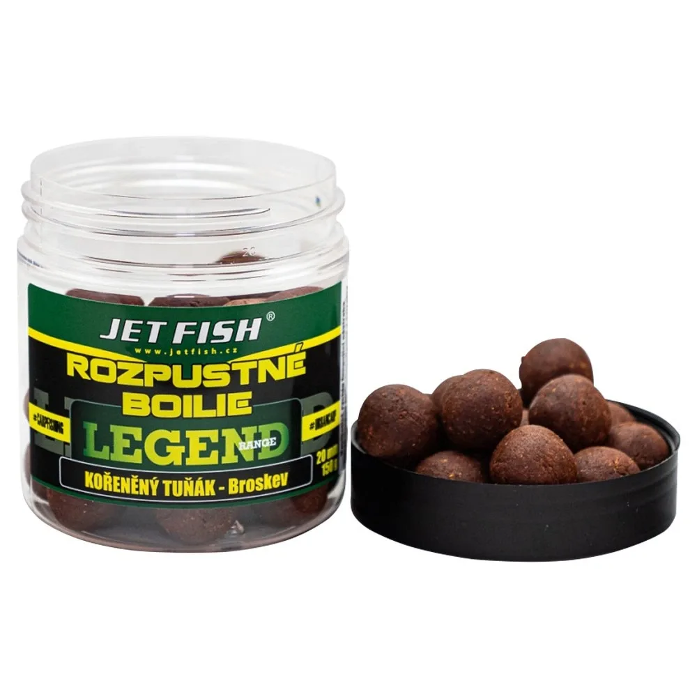 Jet Fish Rozpustné Boilie Kořeněný Tuňák + Broskev 250ml Průměr: 24mm