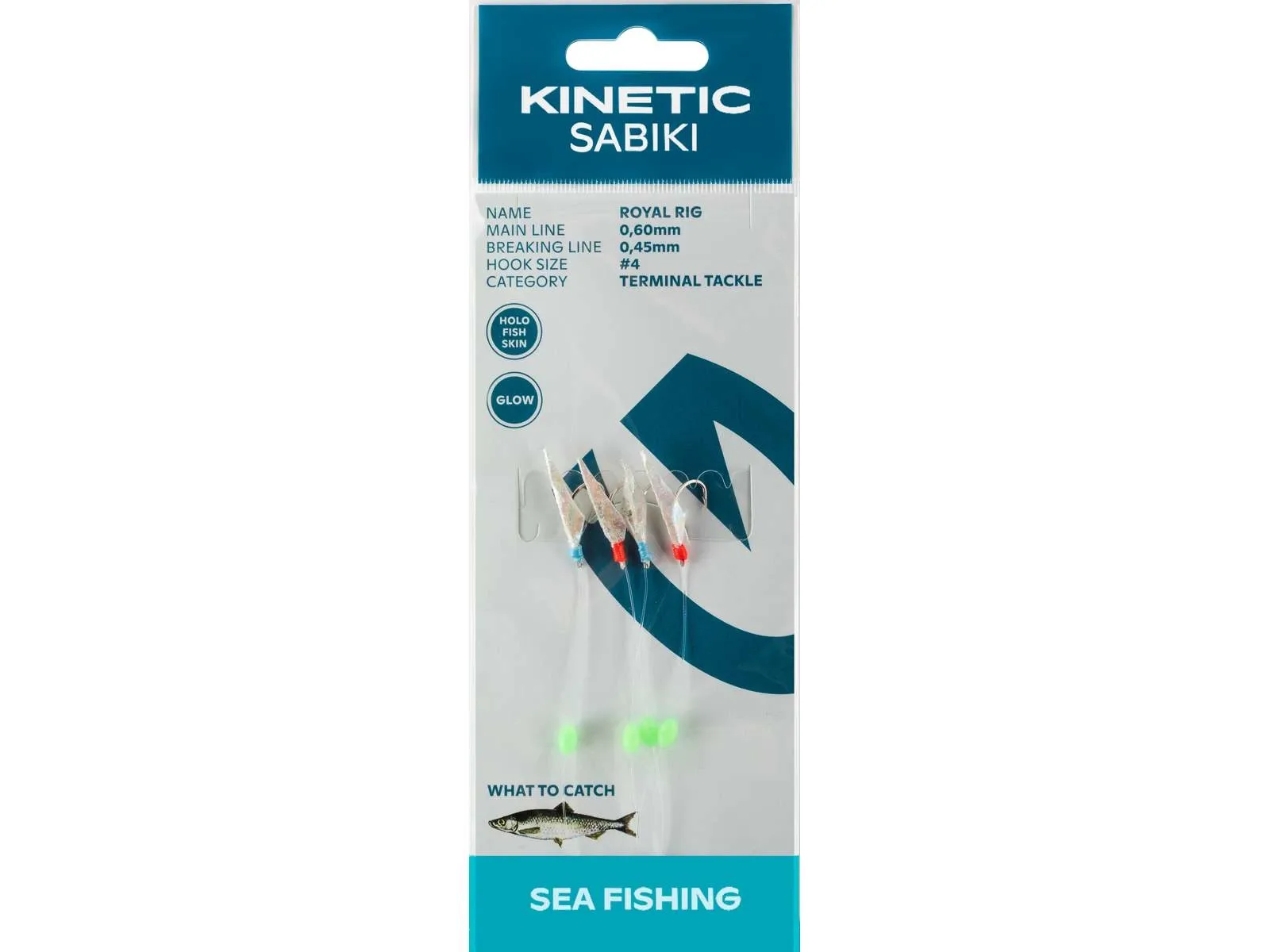 Kinetic Návazec Sabiki Royal 4ks Barva: Fishskin/Red/Blue, Velikost háčku: #4