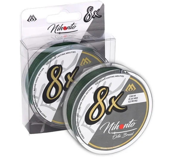 Mikado splétaná šňůra nihonto octa braid zelená 150 m - 0,12 mm 8,9 kg