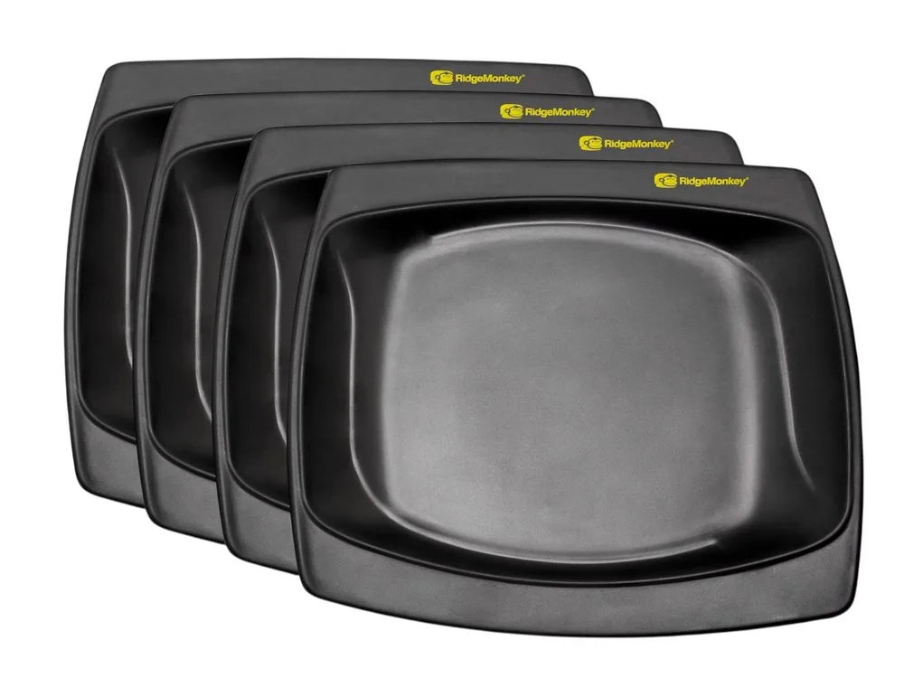 RidgeMonkey Sada talířů DLX Standard Plate Four Pack