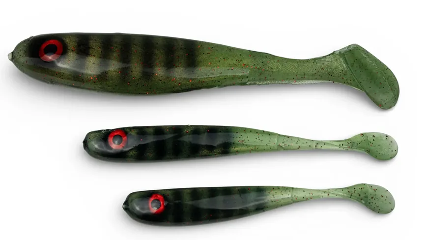 Yaccuza gumová nástraha hand made killer airbrush dark green stripes - 12,5 cm 11 g 2 ks