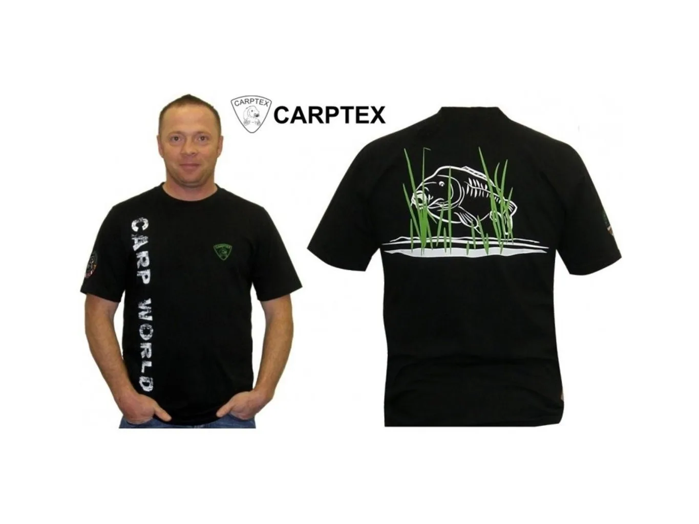 Carptex pánské triko Carp World - černá-M