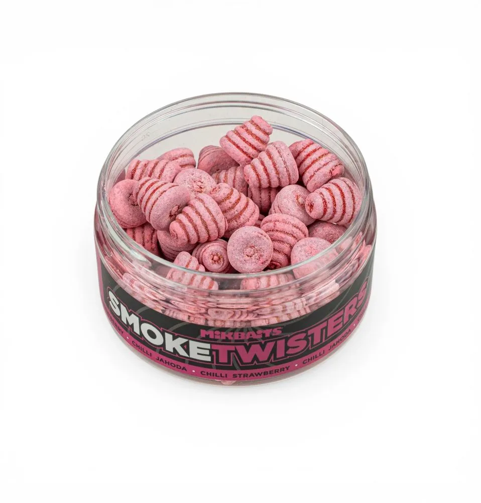 Mikbaits Boilies Smoke Twisters 12mm 100ml - Chilli Jahoda