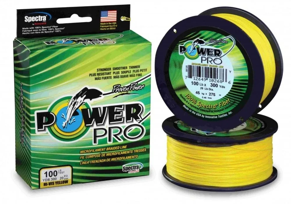 PowerPro Pletená Šňůra Hi-Vis Yellow - 0,19mm 13kg 135m
