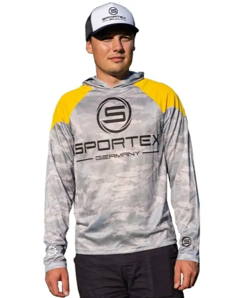 Sportex tričko s dlouhým rukávem dres upf 50 žluto/šedé - m