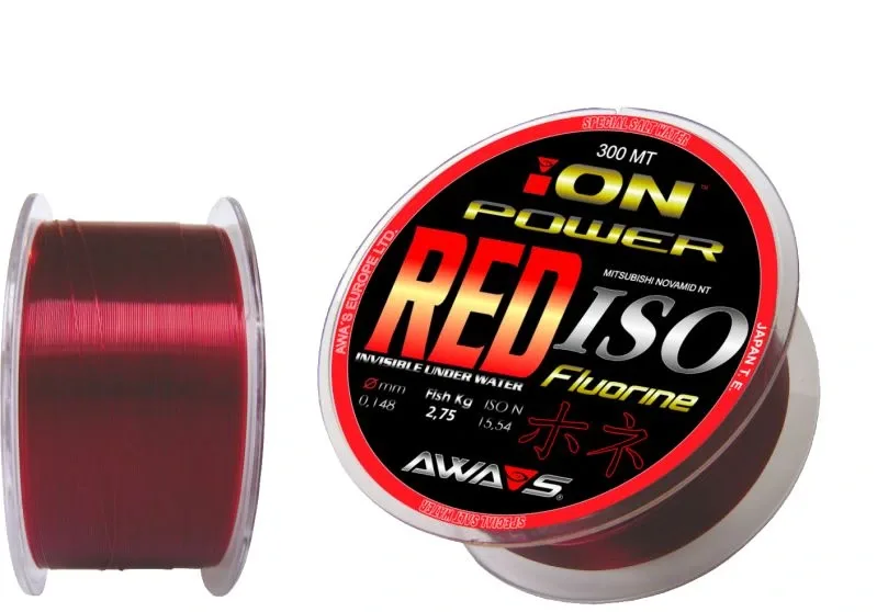 AWAS Vlasec Ion Power Red Iso Fluorine 300m Nosnost: 10,5kg, Průměr: 0,286mm