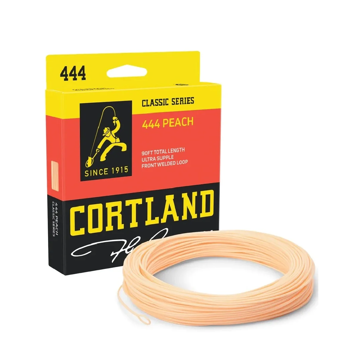 Cortland Muškařská Šňůra 444 Classic Peach Fresh Floating WF 90ft Aftma: #4