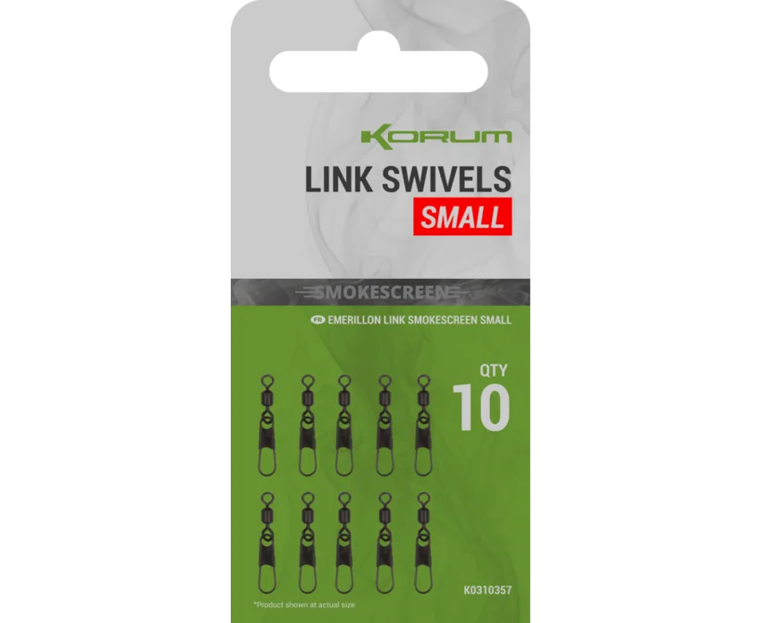 Korum karabinka smokescreen link swivels 10 ks - large