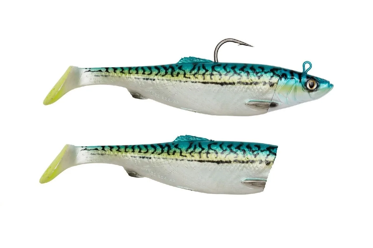Savage Gear Nástraha 3D Herring Big Shad Sinking Green Mackerel Délka: 22cm, Hmotnost: 200g, Počet kusů: 2+1ks