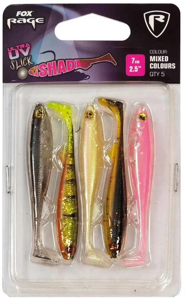 Fox Rage Gumová Nástraha Slick Shad UV Mixed Colour Packs 4 ks Délka: 11cm